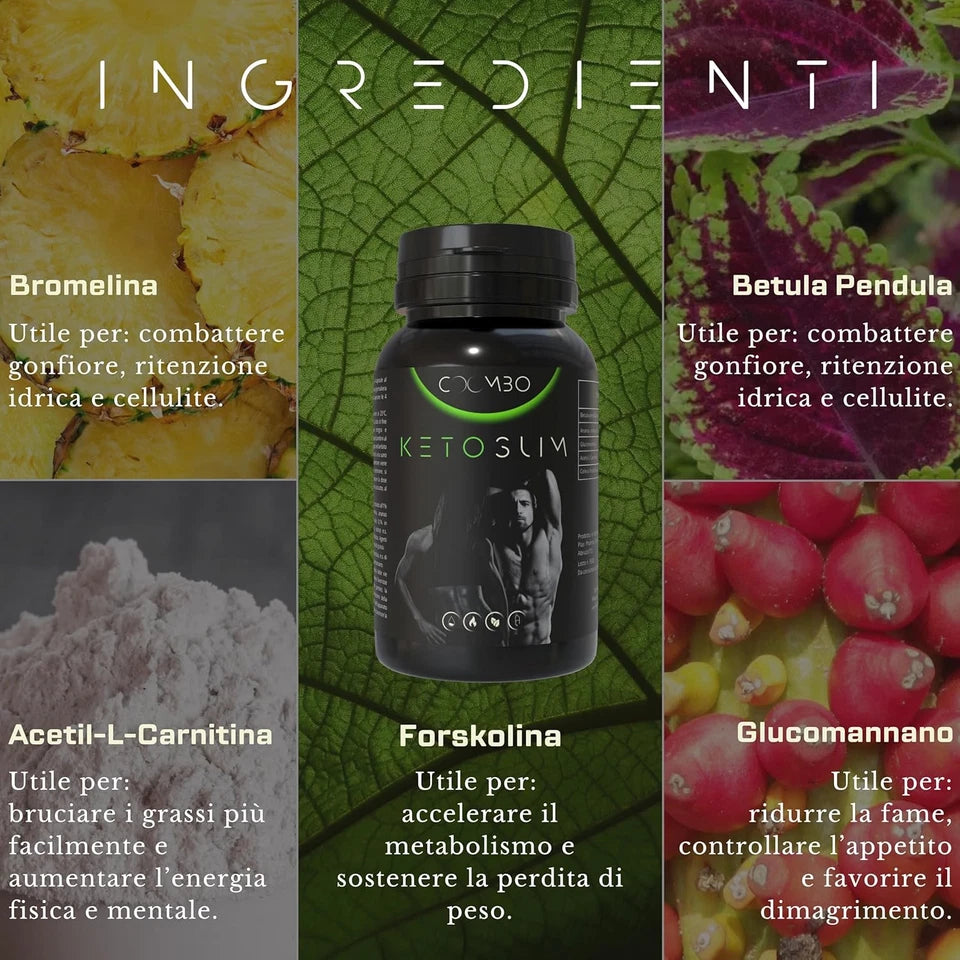 Keto Brucia Grassi Potenti Veloci Drenante Forte Dimagrante Con Glucomannano Bro